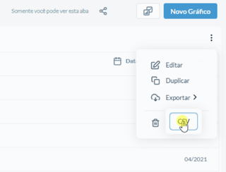 Exportação para CSV